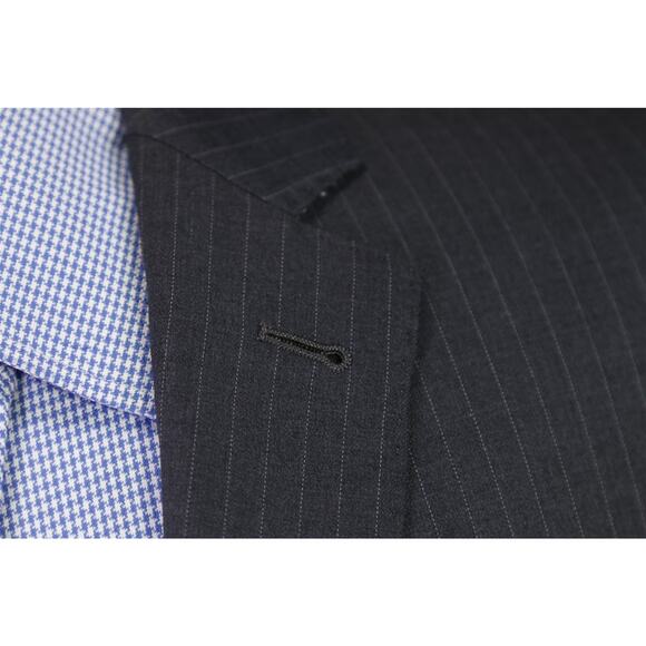 Indochino Custom Gray Pinstripe 2-Btn Wool Suit Jacket Blazer 40S - Picture 5 of 11